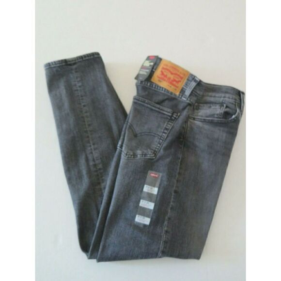 Levi 510 Mens Sz 34"x34" Skinny Faded Washed Black Jeans Stretch Pants $89 - Picture 6 of 6
